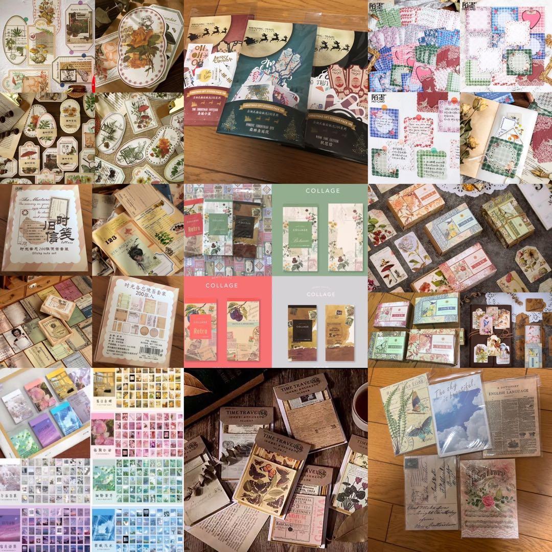 海外文具特大まとめ売り1●新品●コラージュ素材大量★大容量セット