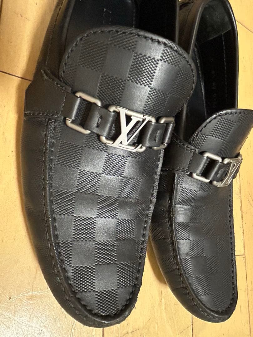 ルイビトンLOUIS VUITTON ダミエパターン ホッケンハイム ローファー