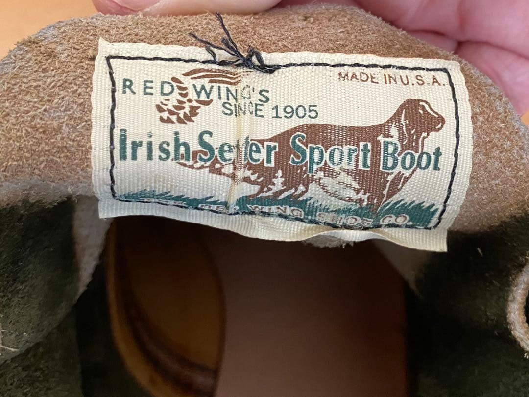 90s レッドウイングredwing 8180 緑 四角犬タグ US8 1/2
