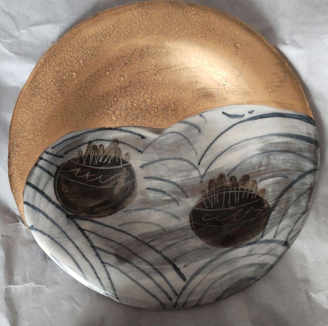 美濃焼　蔵珍窯　【魯山人写し】　金彩絵皿5枚