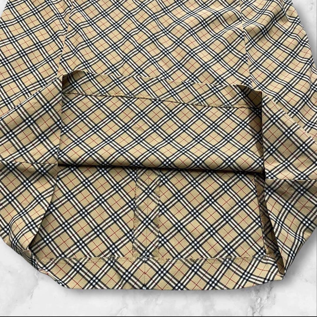 バーバリーブルーレーベル ワンピース チェック 40 ベージュ y2k 00s