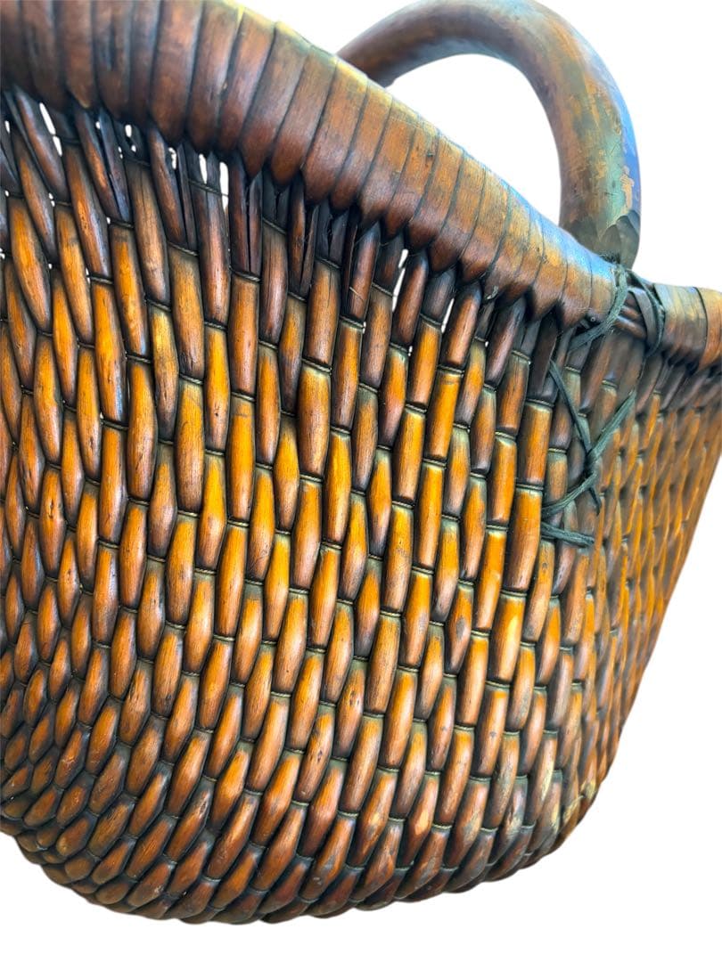 昭和レトロ　バスケット　買い物かご　特大　インテリア　和風