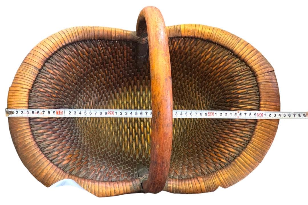 昭和レトロ　バスケット　買い物かご　特大　インテリア　和風