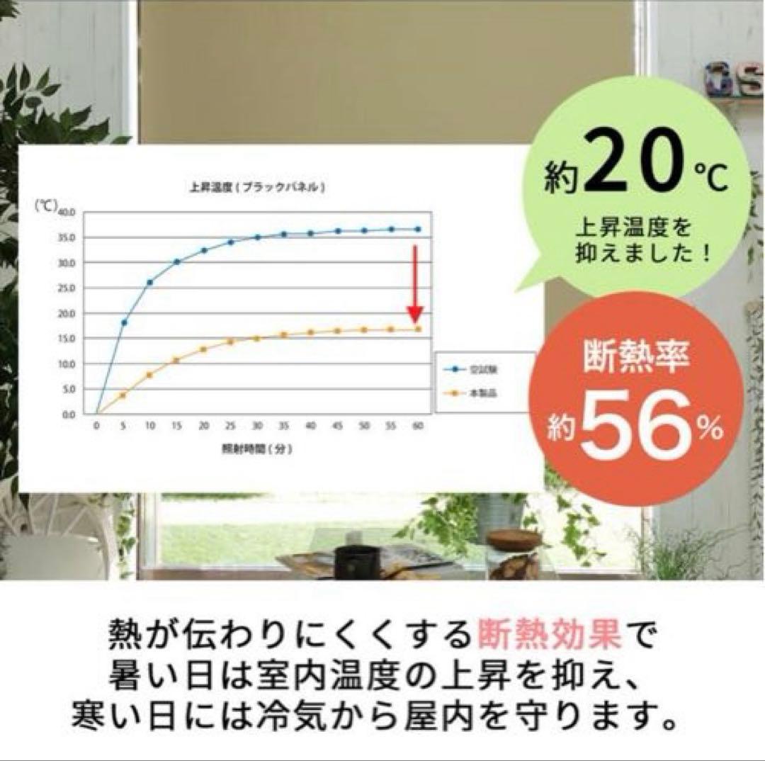 つっぱり式ロールスクリーン ブラウン 1級遮光　簡単取り付け　カーテン