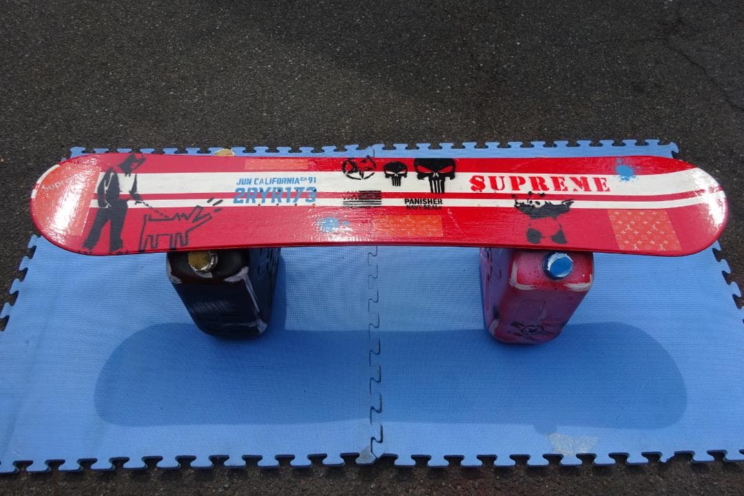 スノボーベンチ オシャレ インテリアガレージ テーブル 18Lタンク