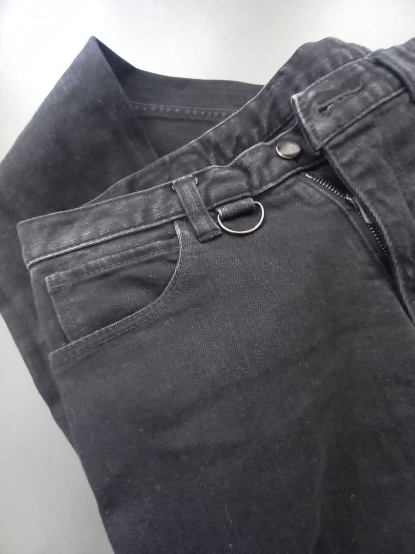 NUMBER (N)INE☆ハート涙レザーパッチ☆ブラックデニム☆スキニー☆１