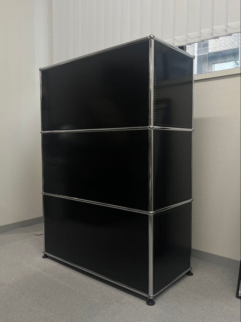 Tora　希少黒USMハラ—３段ラック　スチールシェルフ 4段引取もOK