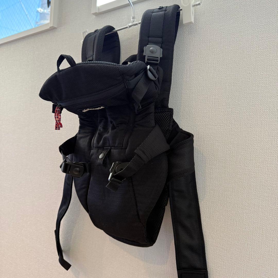 【保証書あり】miki HOUSE ファーストベビーキャリア ブラック　抱っこ紐