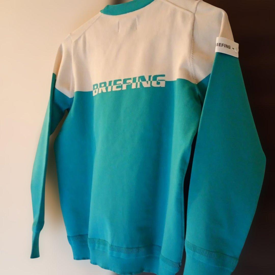 未使用！本日お値下！BRIEFING セーター M ターコイズ/ホワイトサイズM