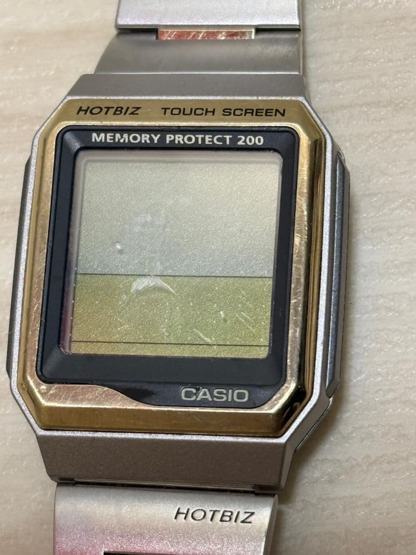CASIO HOTBIZ デジタル腕時計 ステンレスバンド ジャンク