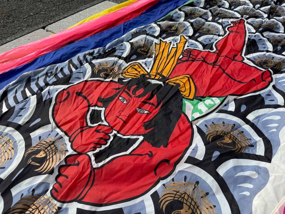 中古 鯉のぼり【A】5m 両面金太郎 こいのぼり 3色+吹流し こどもの日 節句