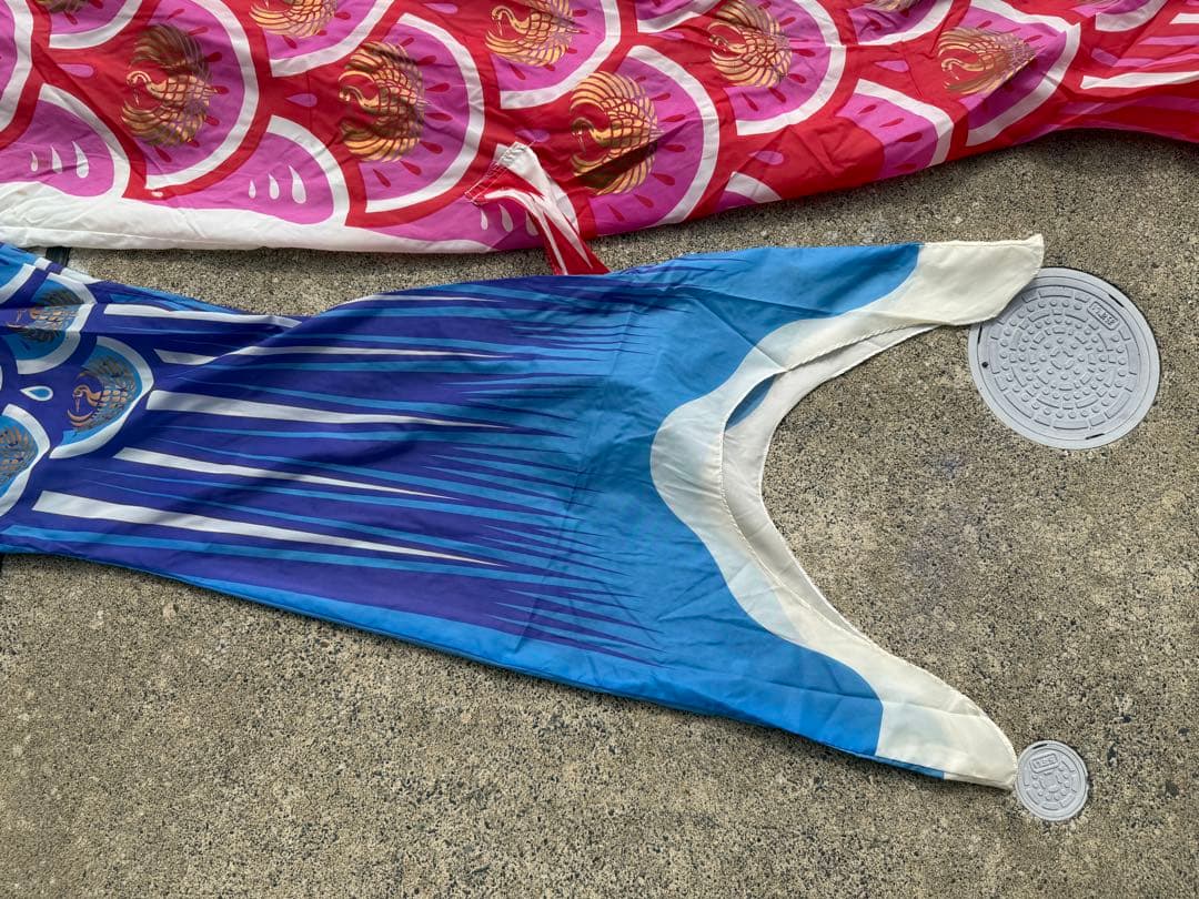 中古 鯉のぼり【A】5m 両面金太郎 こいのぼり 3色+吹流し こどもの日 節句