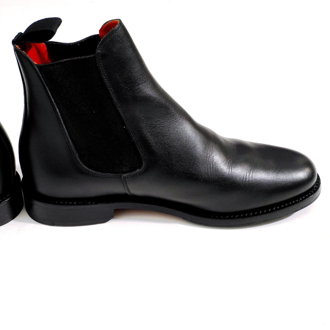 英国製 サンダース SANDERS サイドゴアブーツ チェルシーブーツ 黒