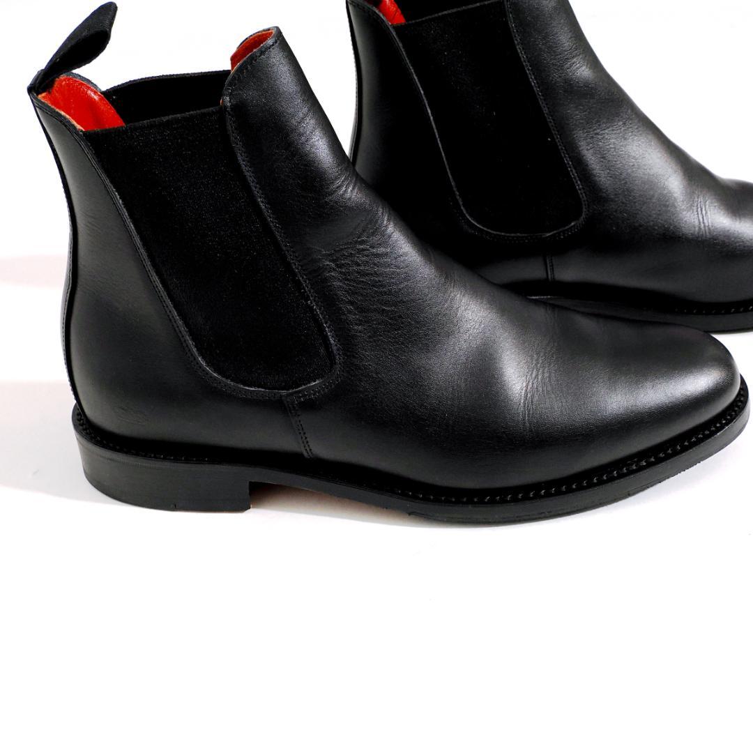英国製 サンダース SANDERS サイドゴアブーツ チェルシーブーツ 黒