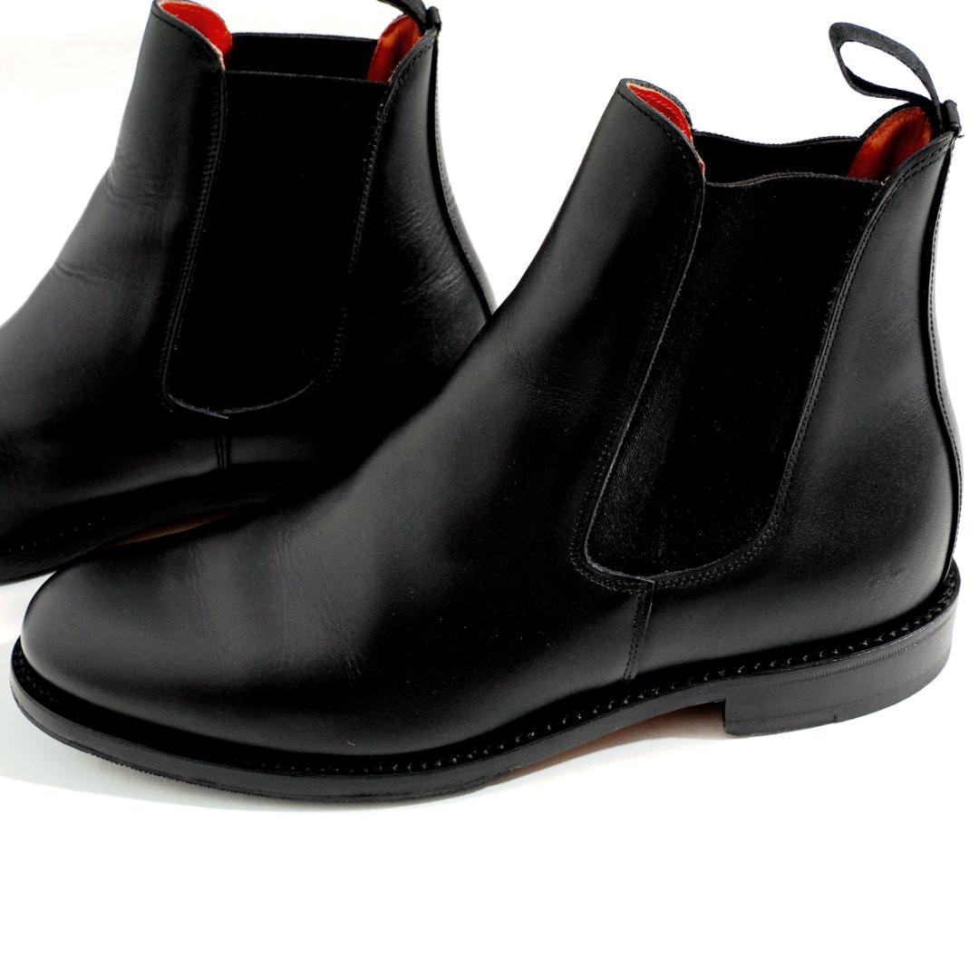 英国製 サンダース SANDERS サイドゴアブーツ チェルシーブーツ 黒