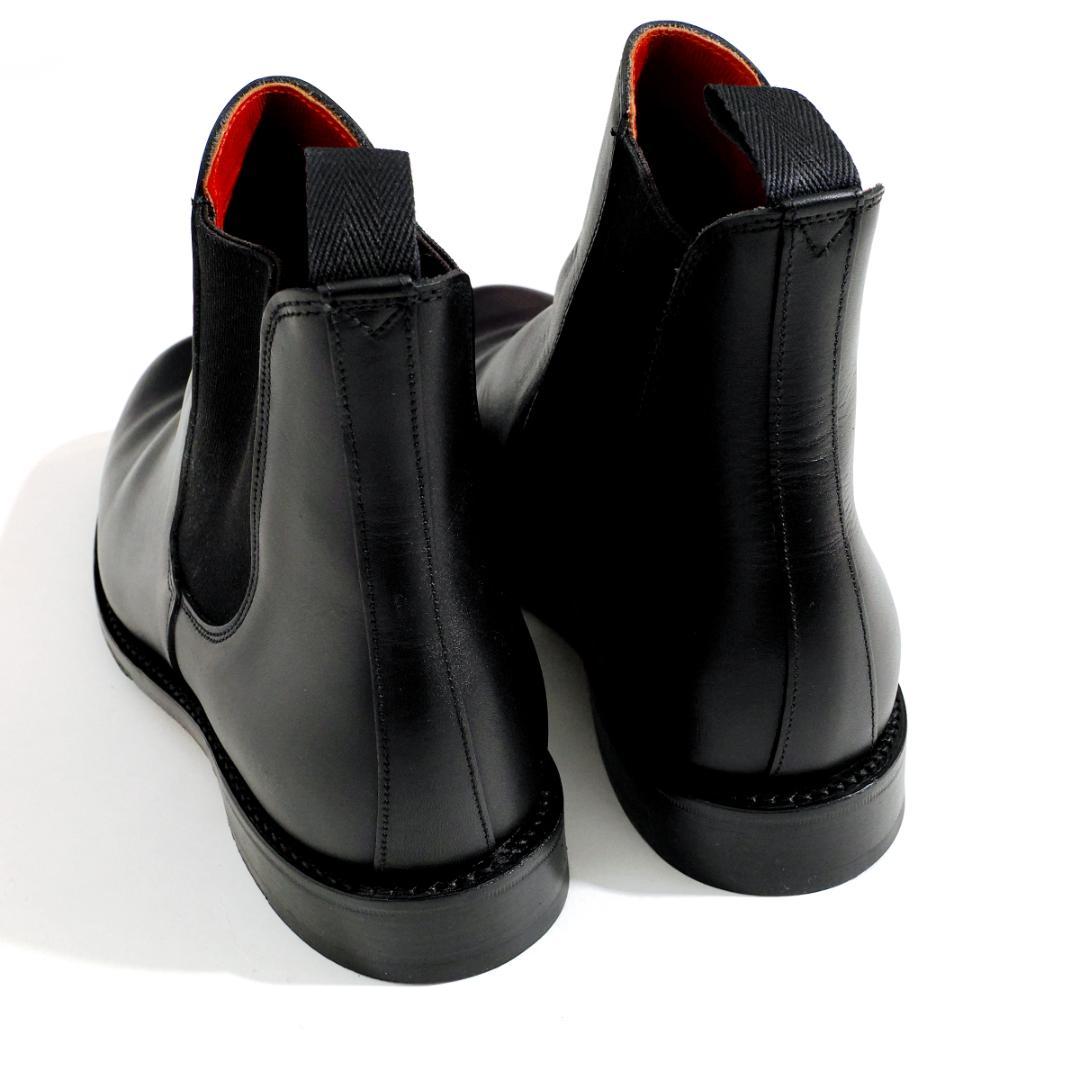 英国製 サンダース SANDERS サイドゴアブーツ チェルシーブーツ 黒