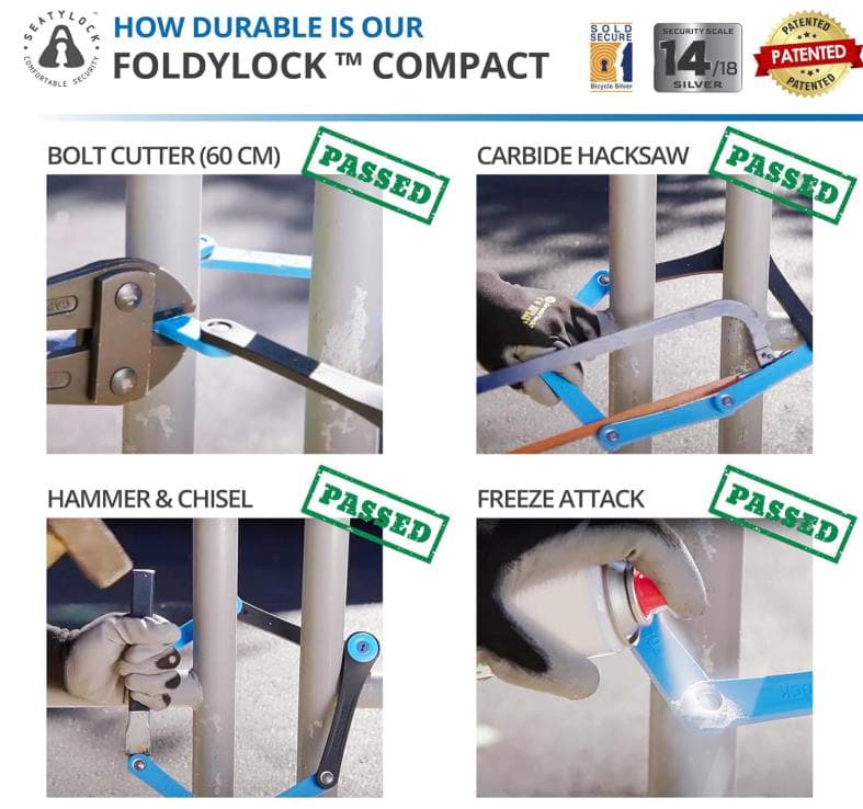 SEATYLOCK FOLDYLOCK　コンパクト　オレンジ　自転車ロック