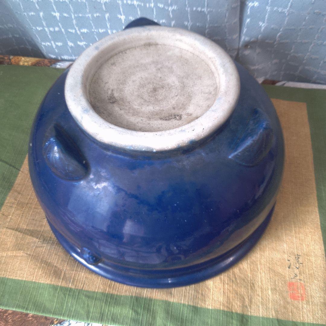 中国美術？ 香炉 中国 骨董 藍釉 青釉 瑠璃釉 伊万里？