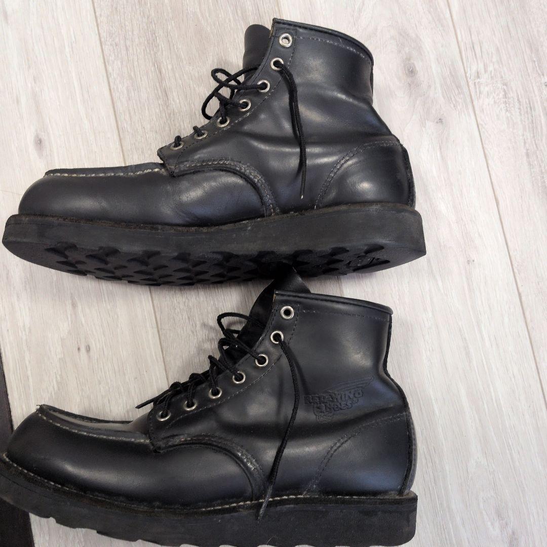 RED WING ブラック レザーブーツ8137 USA81/2 UK71/2