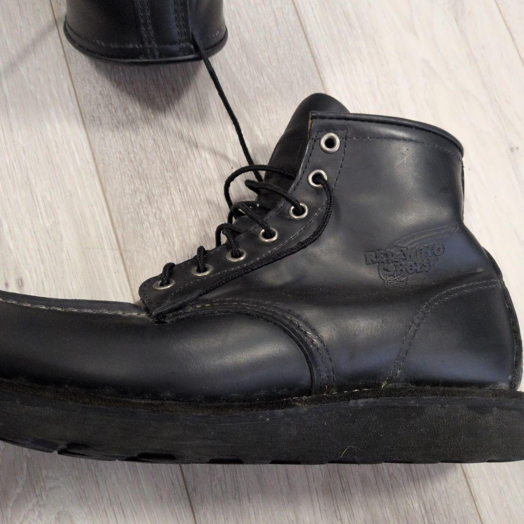 RED WING ブラック レザーブーツ8137 USA81/2 UK71/2
