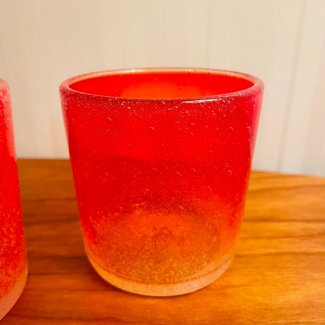 ✨新品未使用✨硝子工芸品 琉球ビードロ硝子 ペアグラス
