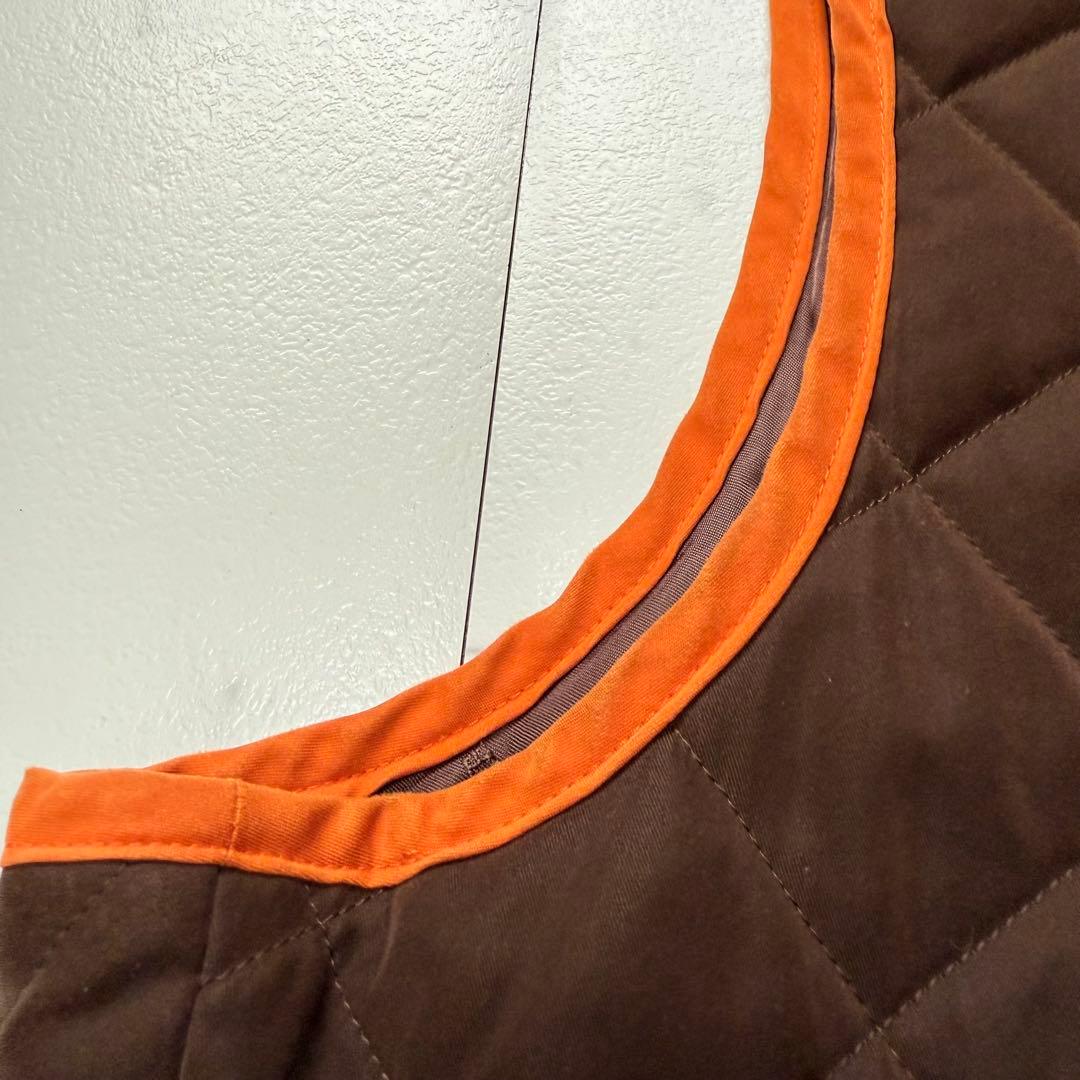 専用　HERMES ヴィンテージ キルティング ベスト ブラウン×オレンジ