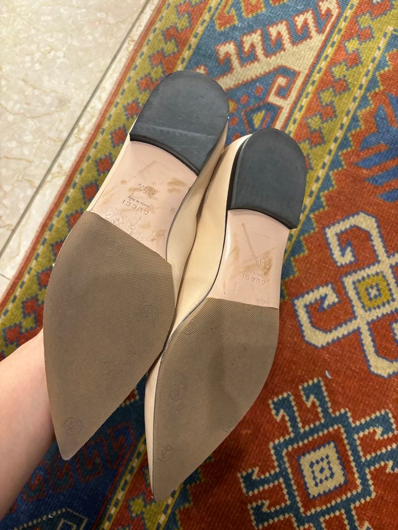 GUCCI ポインテッドシューズ　淡いピンク　35.5