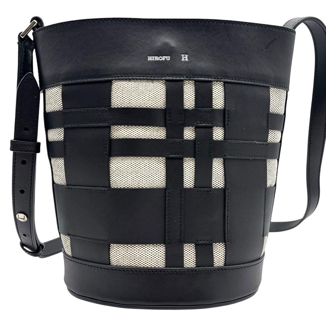 極美品◎ ヒロフ エスティーバ 斜めがけ可 ショルダーバッグ バケツ型