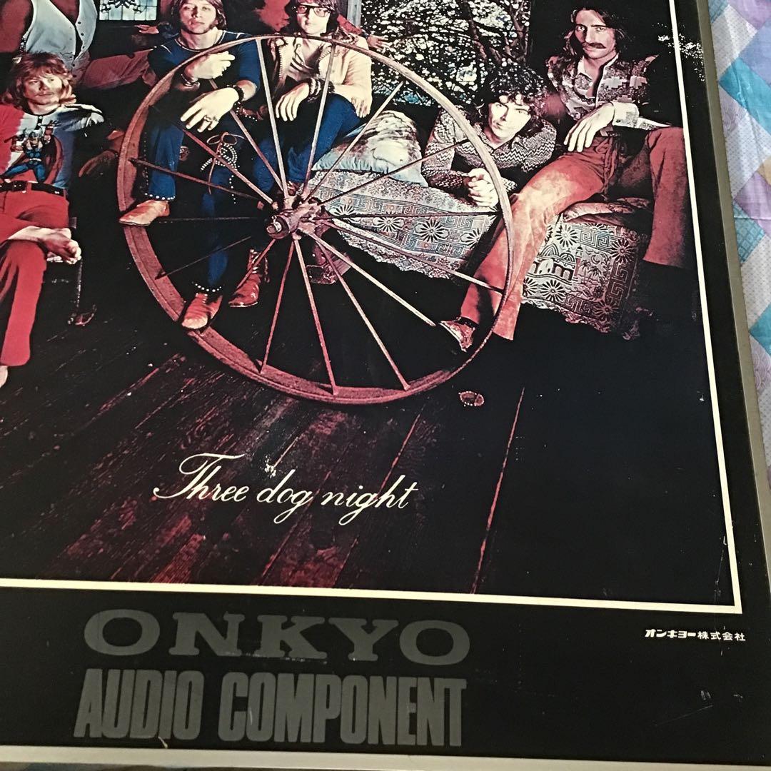 激レア　スリー・ドッグ・ナイト ポスター　オンキョウ　レトロ　看板