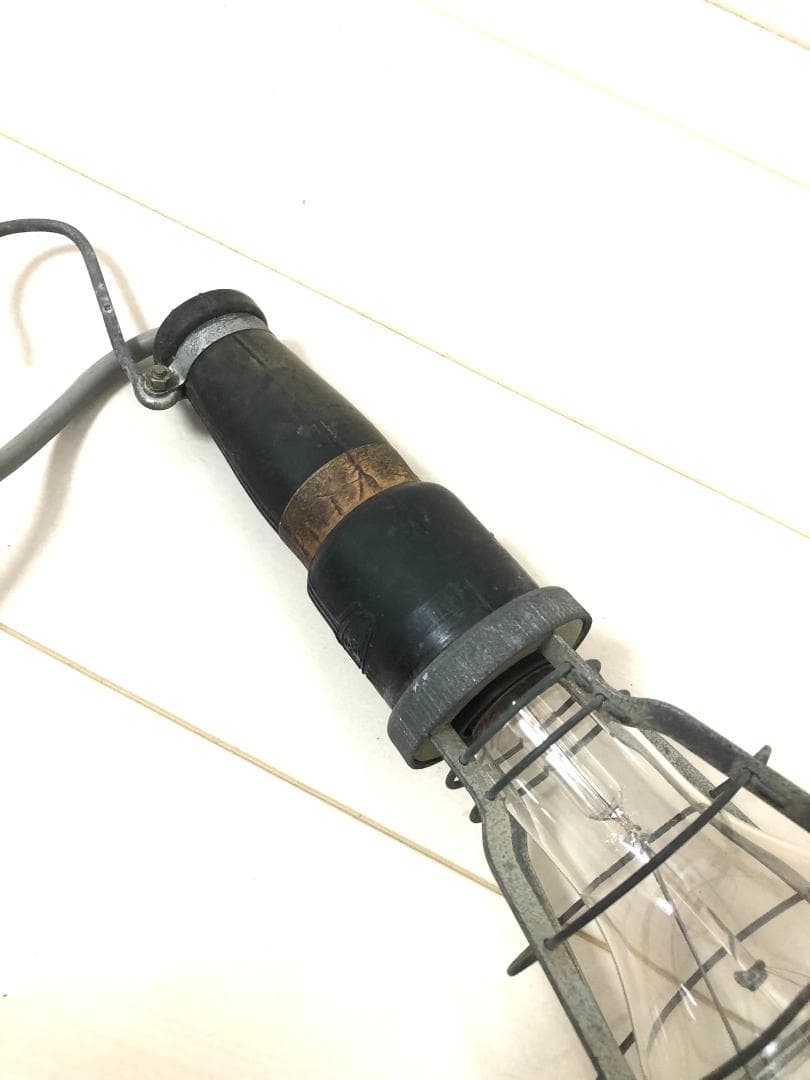 【完動品・昭和レトロ・1980年代 工業用ライト】ビンテージ ハンドランプ