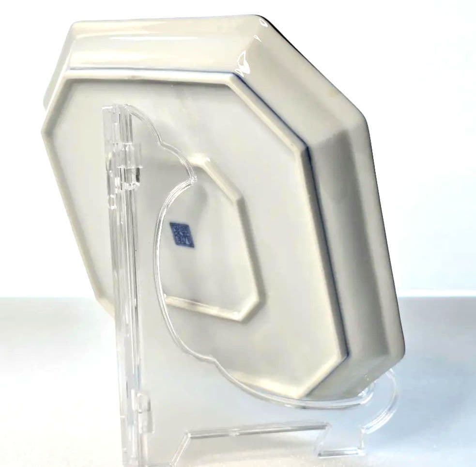 龍峰窯 龍峯窯 緑彩 金欄手 八角皿 中皿 5枚 色絵山水 染付 取り皿