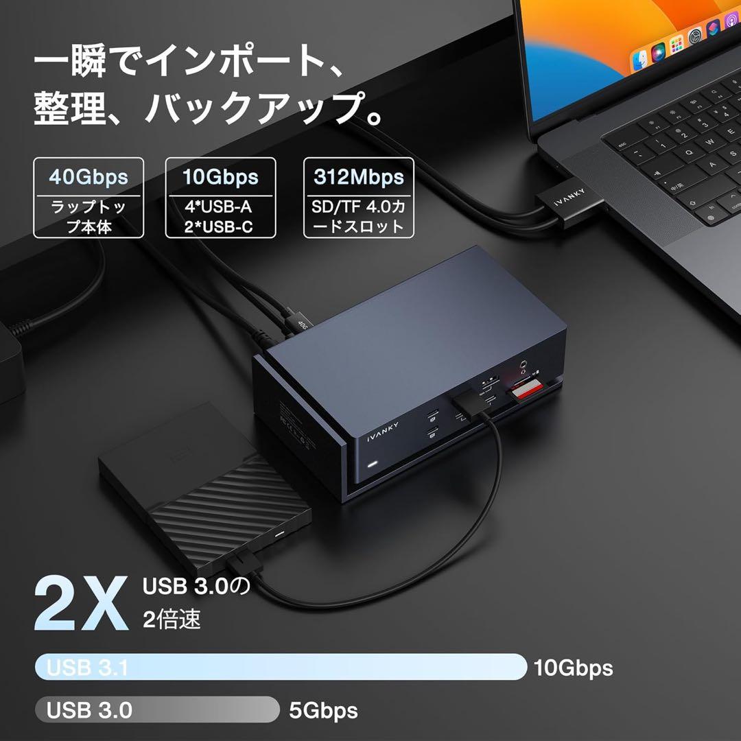 iVANKY　FusionDock Max 6K 240Hz　Macbook
