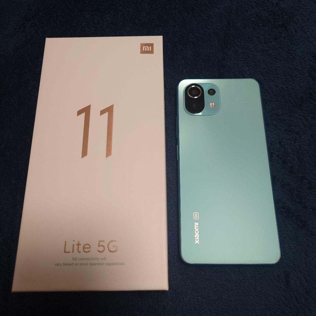 Xiaomi 11 Lite 5G ミントグリーン 本体付属品一式 画