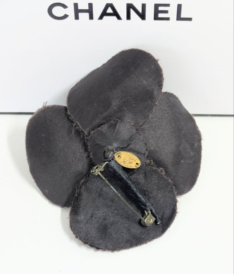 CHANEL シャネル カメリア コサージュ ピンブローチ ブラウン