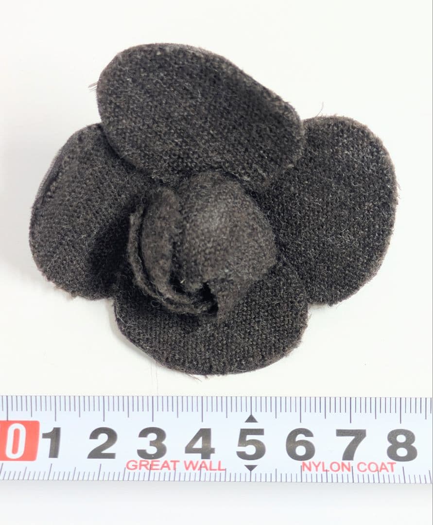 CHANEL シャネル カメリア コサージュ ピンブローチ ブラウン