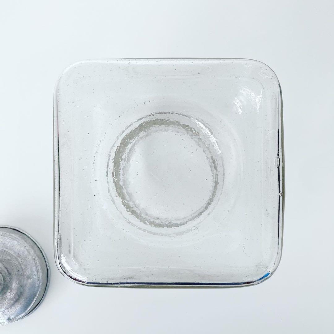 ガラスキャニスター　古道具　レトロインテリア　ビンテージ雑貨　ブロカント　古物