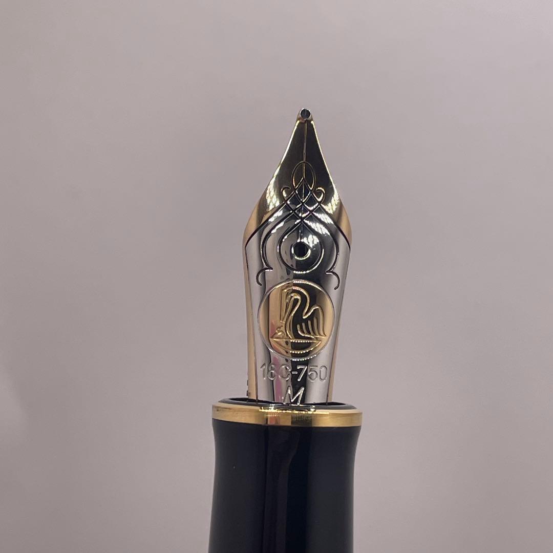 ★PE593□ペリカン スーベレーン M800 万年筆 緑縞 美品