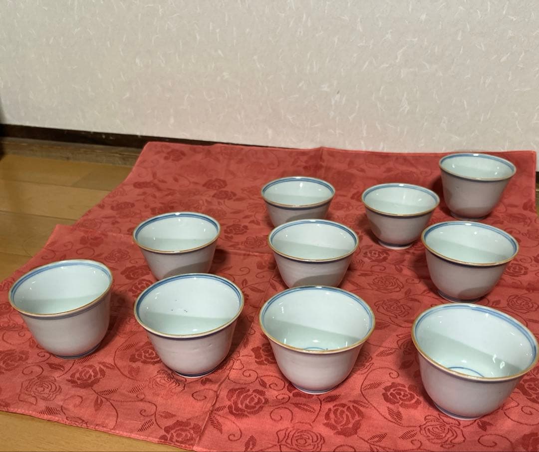 煎茶道具　茶器　茶碗　10客セット　柄揃えサイズバラ