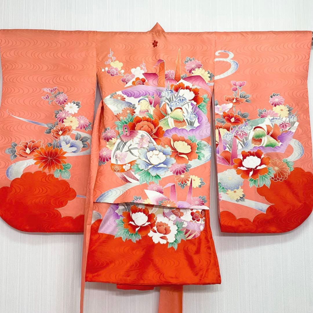 セミアンティーク　七五三　女児　三歳　正絹　振袖　被布セット