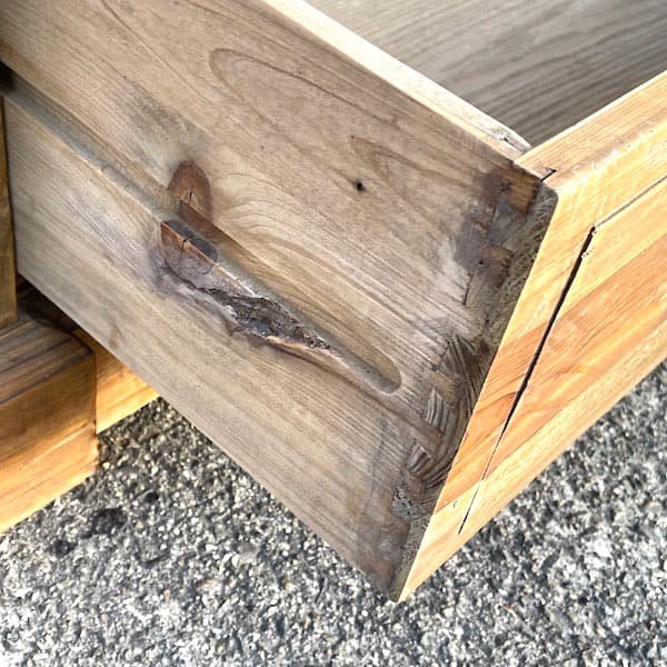 ビンテージ　ガラスキャビネット　大型カップボード　ブックケース　古材