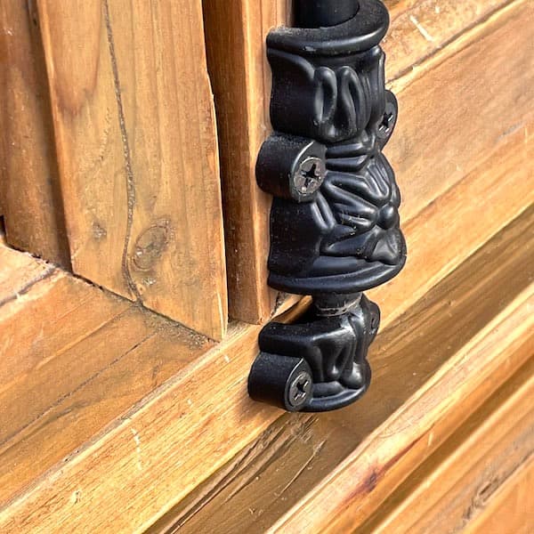 ビンテージ　ガラスキャビネット　大型カップボード　ブックケース　古材