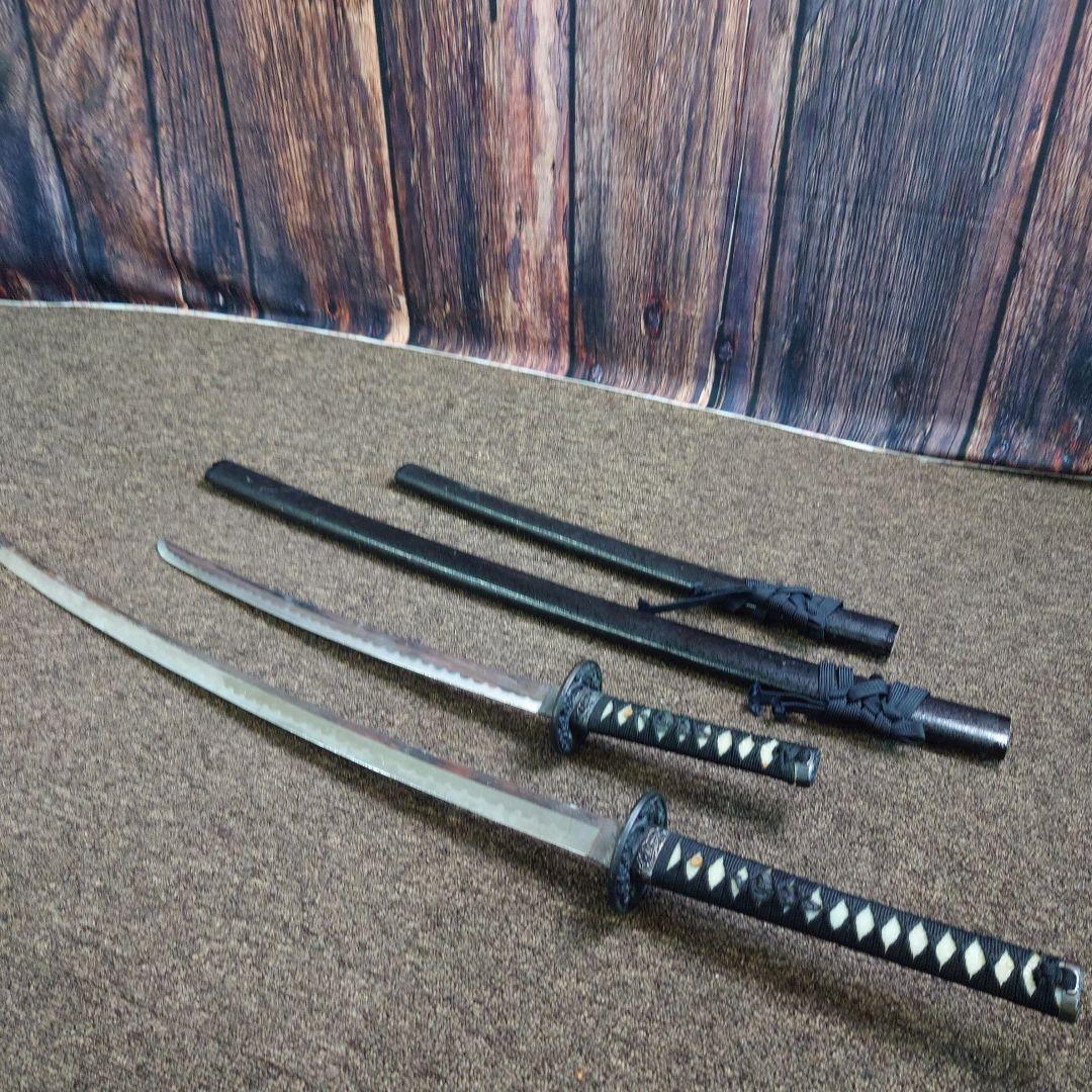 日本刀 鞘付き模造刀 大小2本セット 観賞用