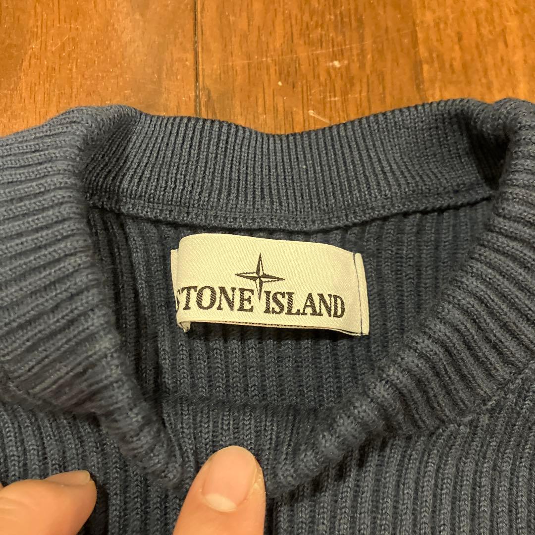 STONE  ネイビーリブセーター　Mサイズ