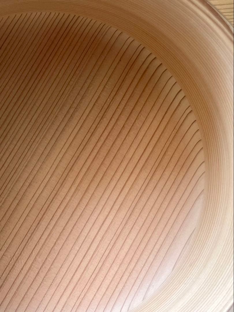 未使用　柴田慶信商店　秋田杉　曲げわっぱ　白木　おひつ　6寸 六寸　3合用　栗久