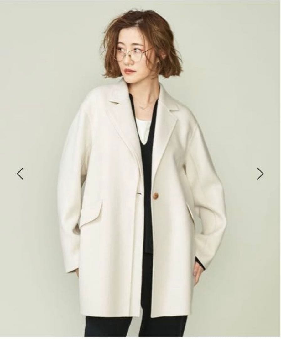 なっちぃ新品・未使用　＜conte＞ ダブルラペル リバーコート