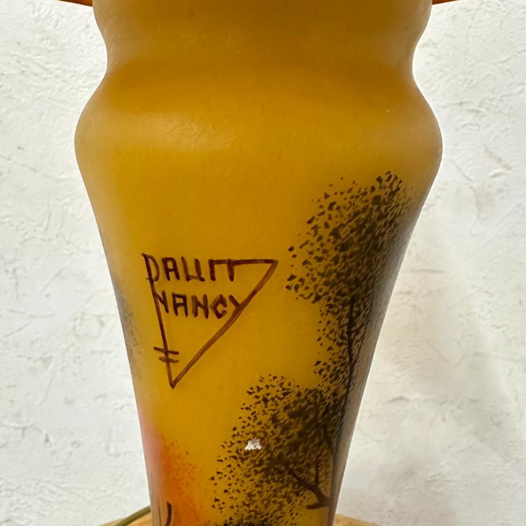 ドームナンシー　吊り卓上照明　アンテルカレール　被せガラス　高さ40cm