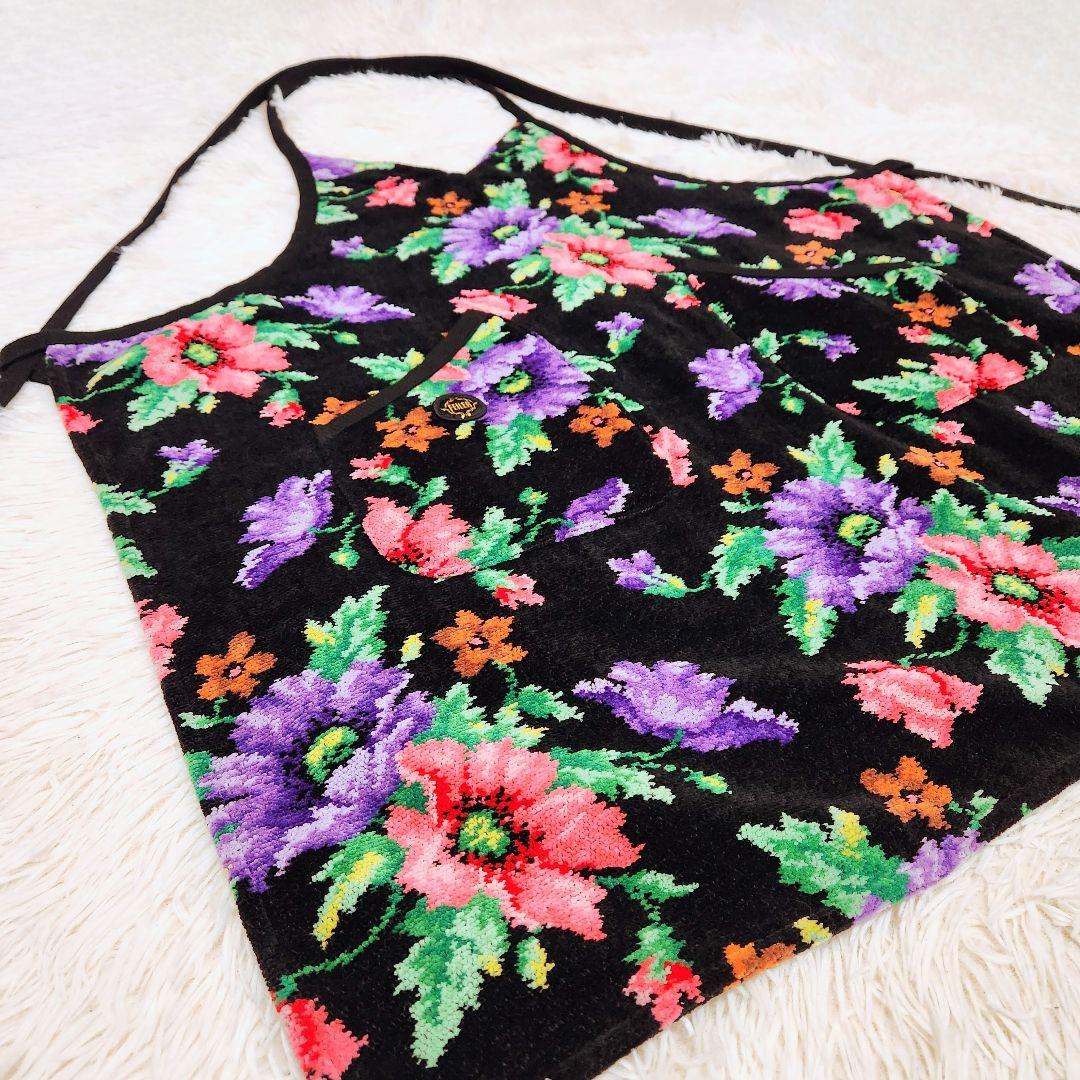 《美品》FEILER フェイラー シュニール織り 花柄 ポピーズ エプロン