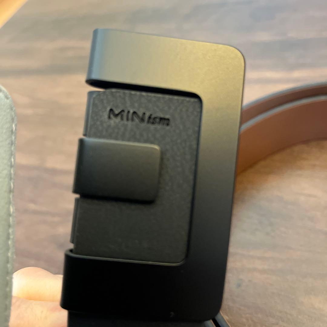 NEW MIN BELT リバーシブルベルト ブラック×ブラウン