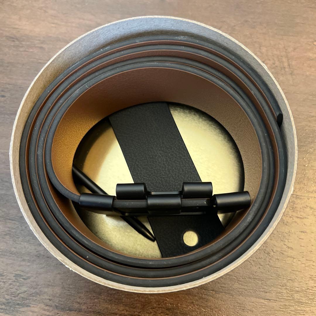 NEW MIN BELT リバーシブルベルト ブラック×ブラウン