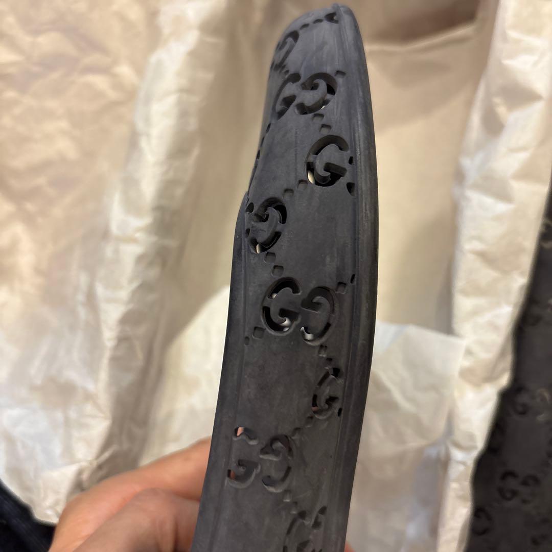 GUCCI グレー レインシューズ 37 23.5cm